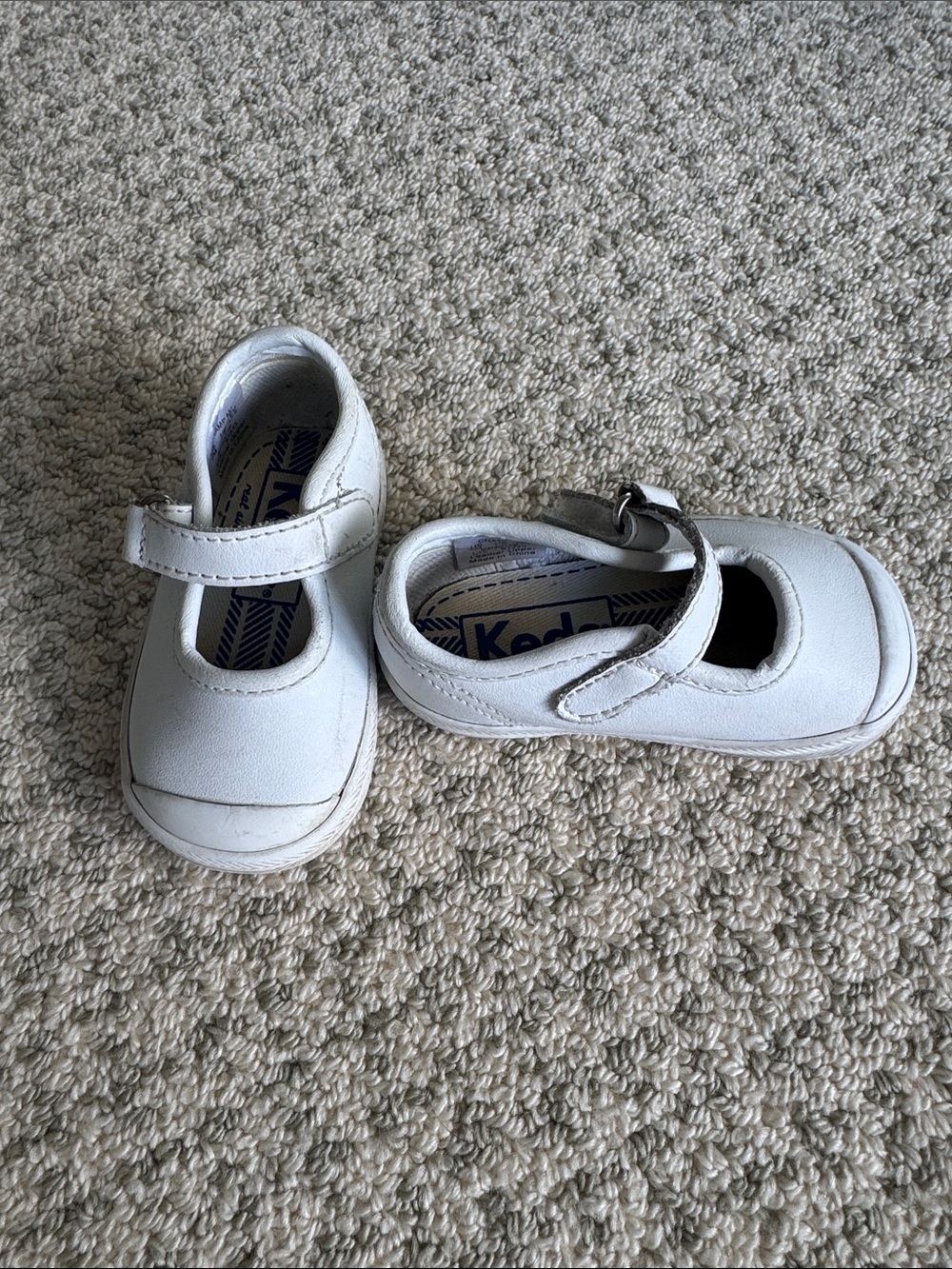 Keds Kids White Mary Jane Hook-and-Loop Dress Shoes